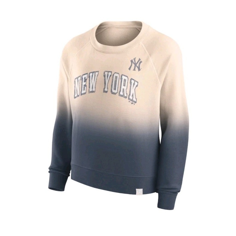 New York Yankees Fanatics Women's Large Luxe Lounge Raglan‎ Pullover Sweatshirt